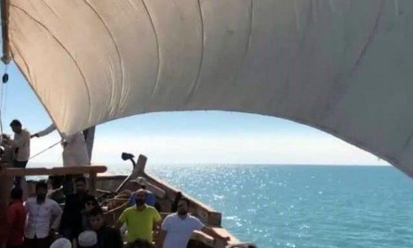 احیای دریانوردی سنتی ایران پس از 50 سال، لنج بادبانی ایران در خلیج فارس شناور شد