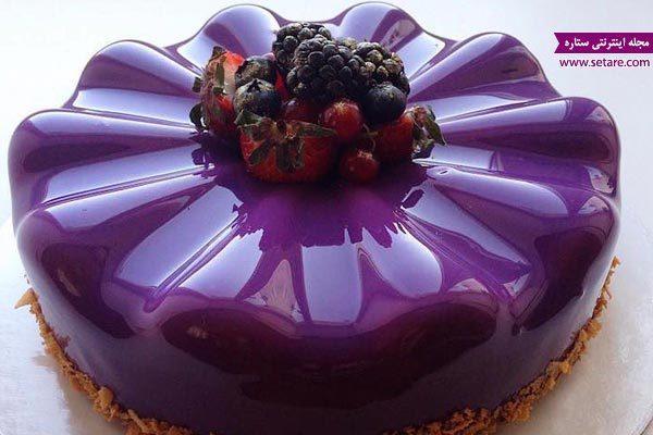 طرز تهیه سس براق فرانسوی برای کاور کیک آیینه ای